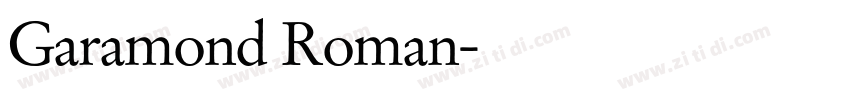 Garamond Roman字体转换
